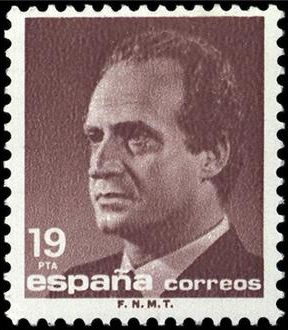ESPAÑA 1986 2834 Sello Nuevo Serie Básica Rey D. Juan Carlos I Efigie 19 pts sin goma Yvert2475 Michel2739
